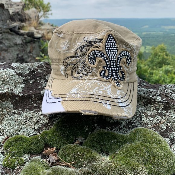Leader Original Vintage Accessories - Leader Original Vintage distress Fleur de Lis  cap